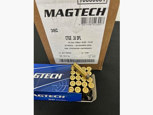 Magtech .38 Special SJSP 10,2g/158grs.