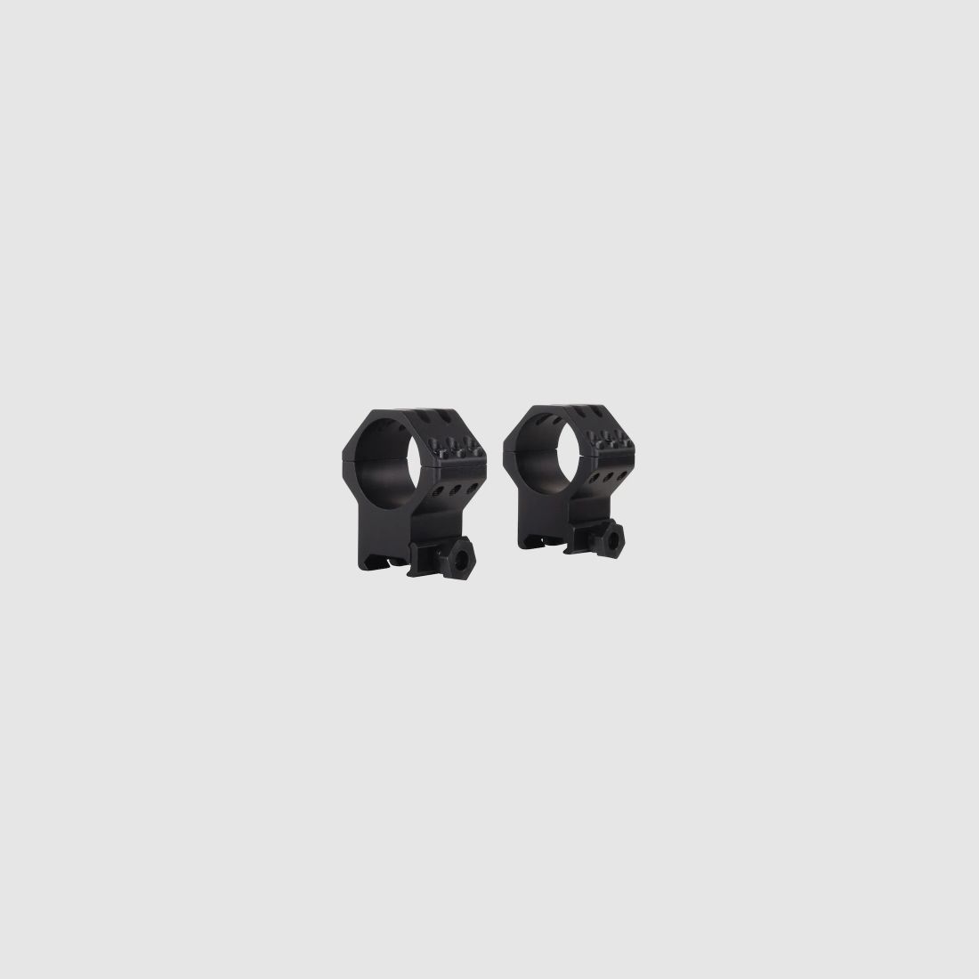 Weaver 6-Hole Weaver-Style Ring nero opaco 30mm extra alto, BH 14,3mm