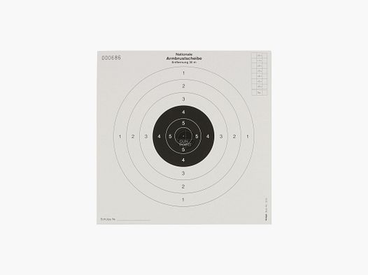 Nationale Armbrust Scheibenauflagen - 30 m