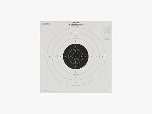 Nationale Armbrust Scheibenauflagen - 30 m