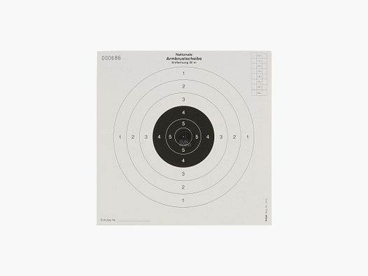 Nationale Armbrust Scheibenauflagen - 30 m