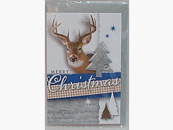 Weihnachtskarte MerryChristmas - Gr. 70x105 mm, mit Kuvert