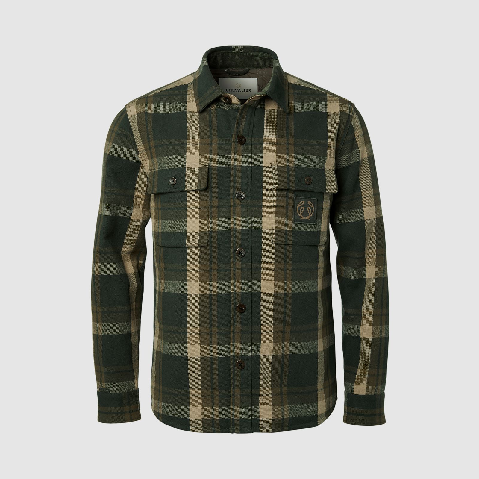 Chevalier Hemd Axe Overshirt  Green Checked