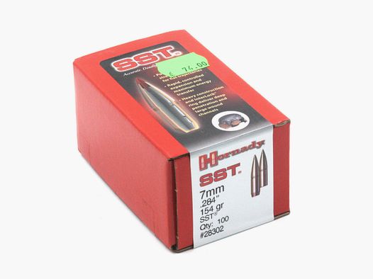 Büchsengeschosse, Hornady .284 SST, 154gr, 100 Stk, 7×64