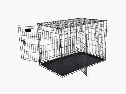 Metal cage with black tray 107x70x75cm