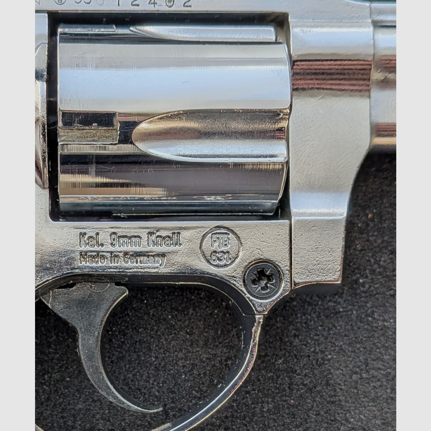 ME 38 Pocket Revolver – verchromt - PTB 631 - 9mm Knall - Holzgriff - SSW