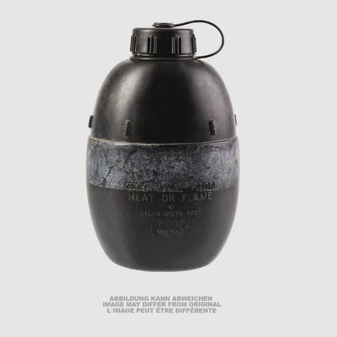 British Army Britische Feldflasche Kunststoff schwarz gebraucht