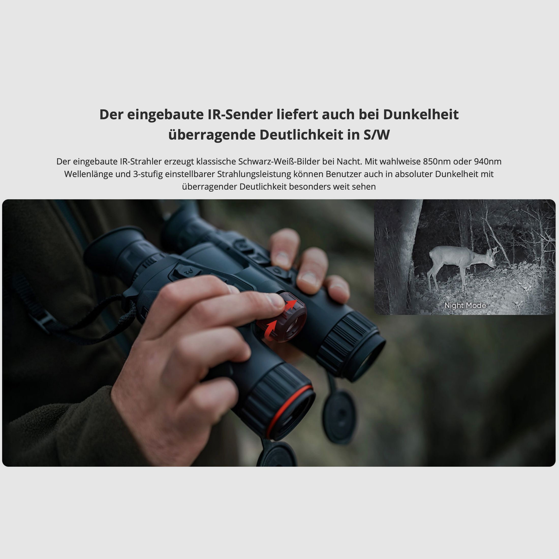 Hikmicro Binocular Habrok 4K HE25LN 5.5-22x60 Wärmebild/Nachtsicht/Digitalkamera 940Nm 1920 x 1080
