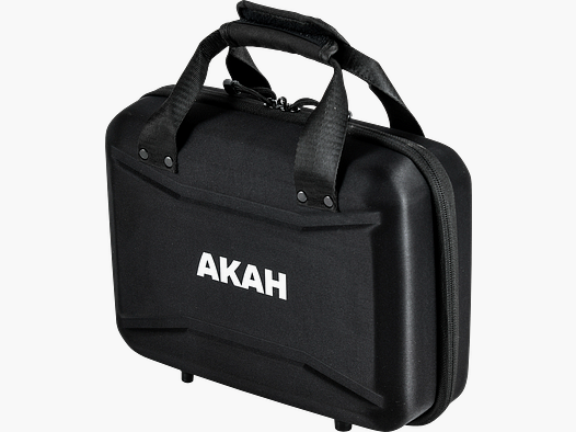AKAH Hardcase Custodia per pistole - Nylon/Foam, Bloccabile - 30,5×22,5×10,5 cm - Nero