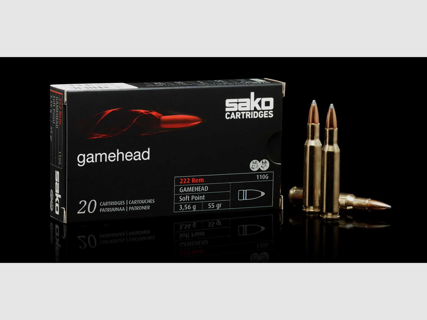 SAKO GAMEHEAD ammunition 3.56 g cal. .222 Rem, image 2 of 2