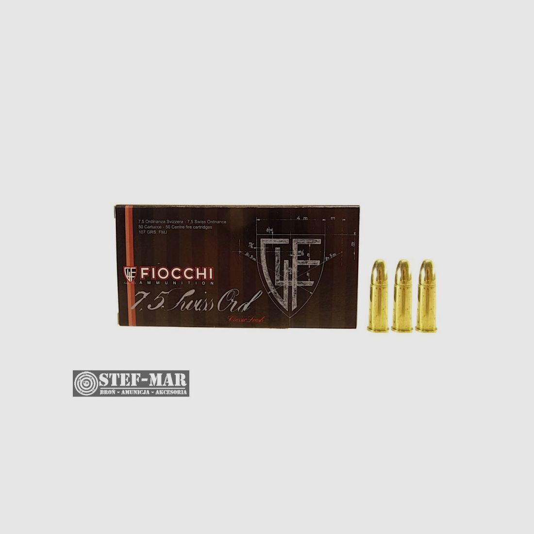 Amunicja Fiocchi 7.5mm Swiss Ordnance (50 szt.) [C15-4], zdjęcie 1 z 4