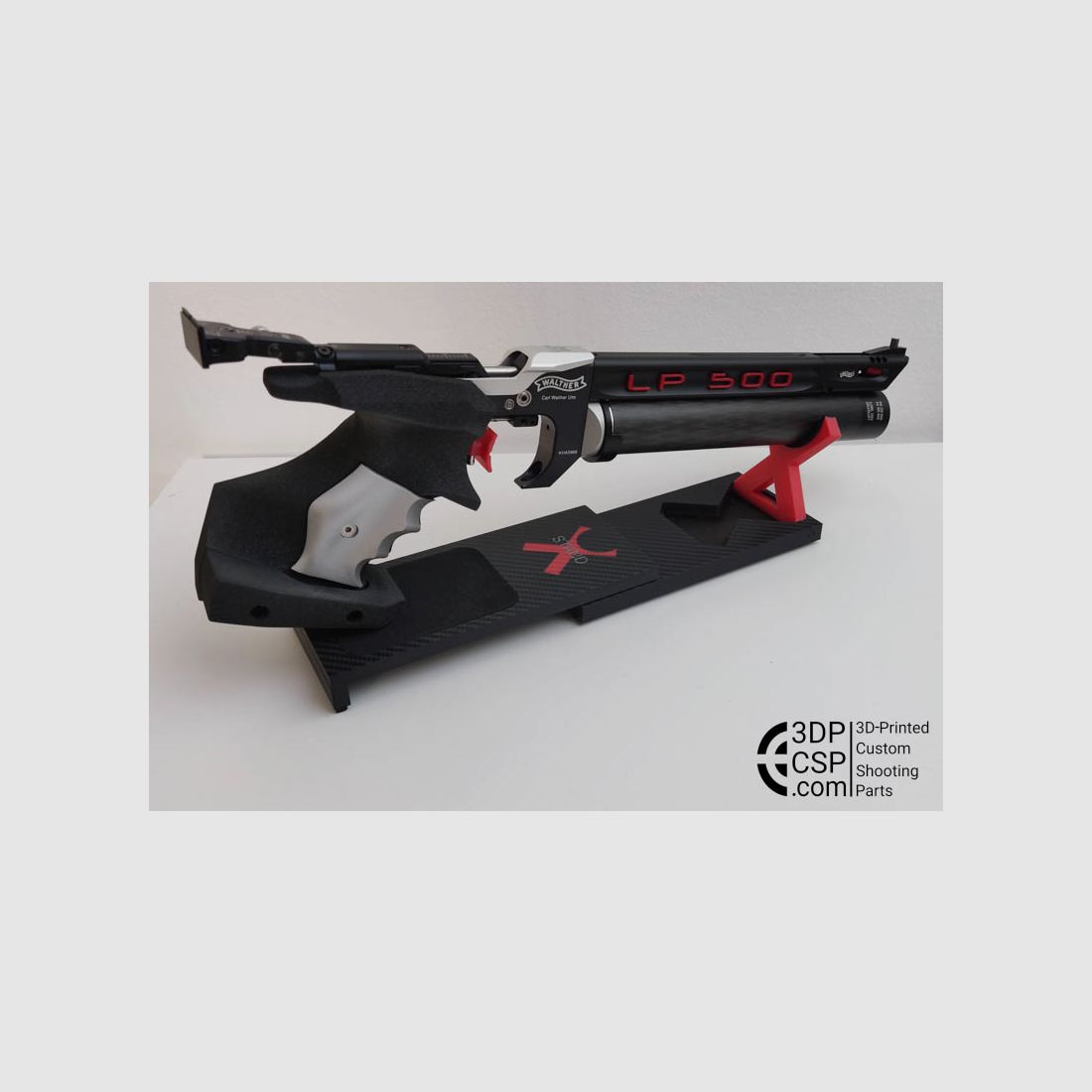 X-Stand CARBON - Universeller Luftpistolenhalter, Steyr, Walther, FWB, LP10, EVO, LP400, LP500, P8X