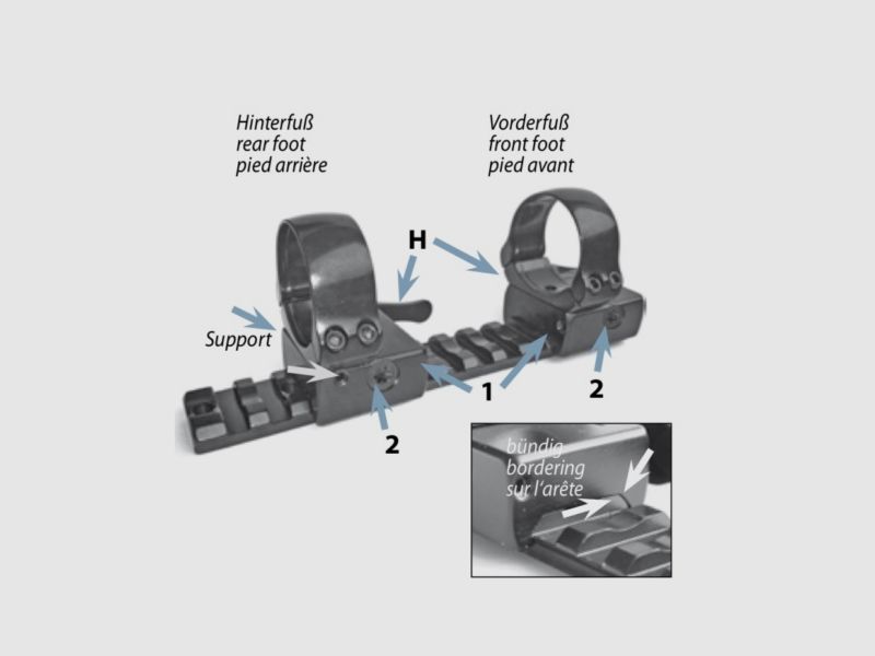 Montaje de anillo EAW Weaverprisma BH 10 diámetro 30 mm 472003010021
