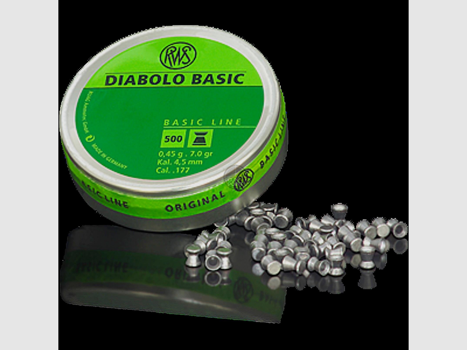 RWS Diabolos Basic - Kal. 4,5 mm - 0,45g - 500 Stck.