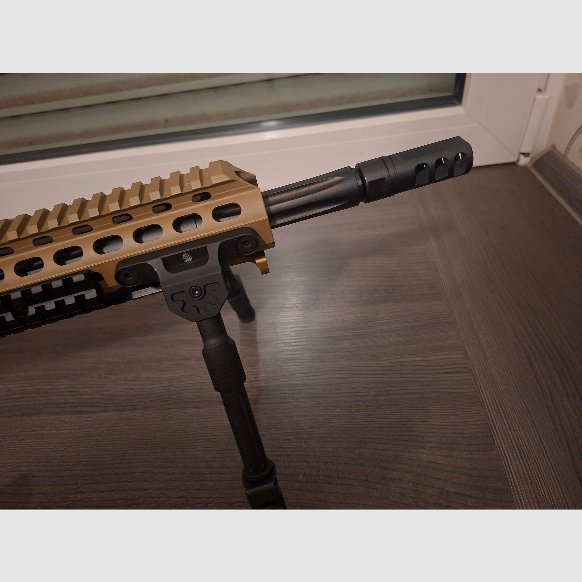 Schmeisser SP15 LMR, straight pull repeater, AR15 on yellow firearms ownership certificate, as new, RAL8000