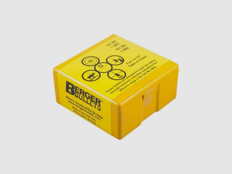 BERGER BULLETS 30 CALIBER (0.308″) 185GR OPEN TIP MATCH 100/BOX