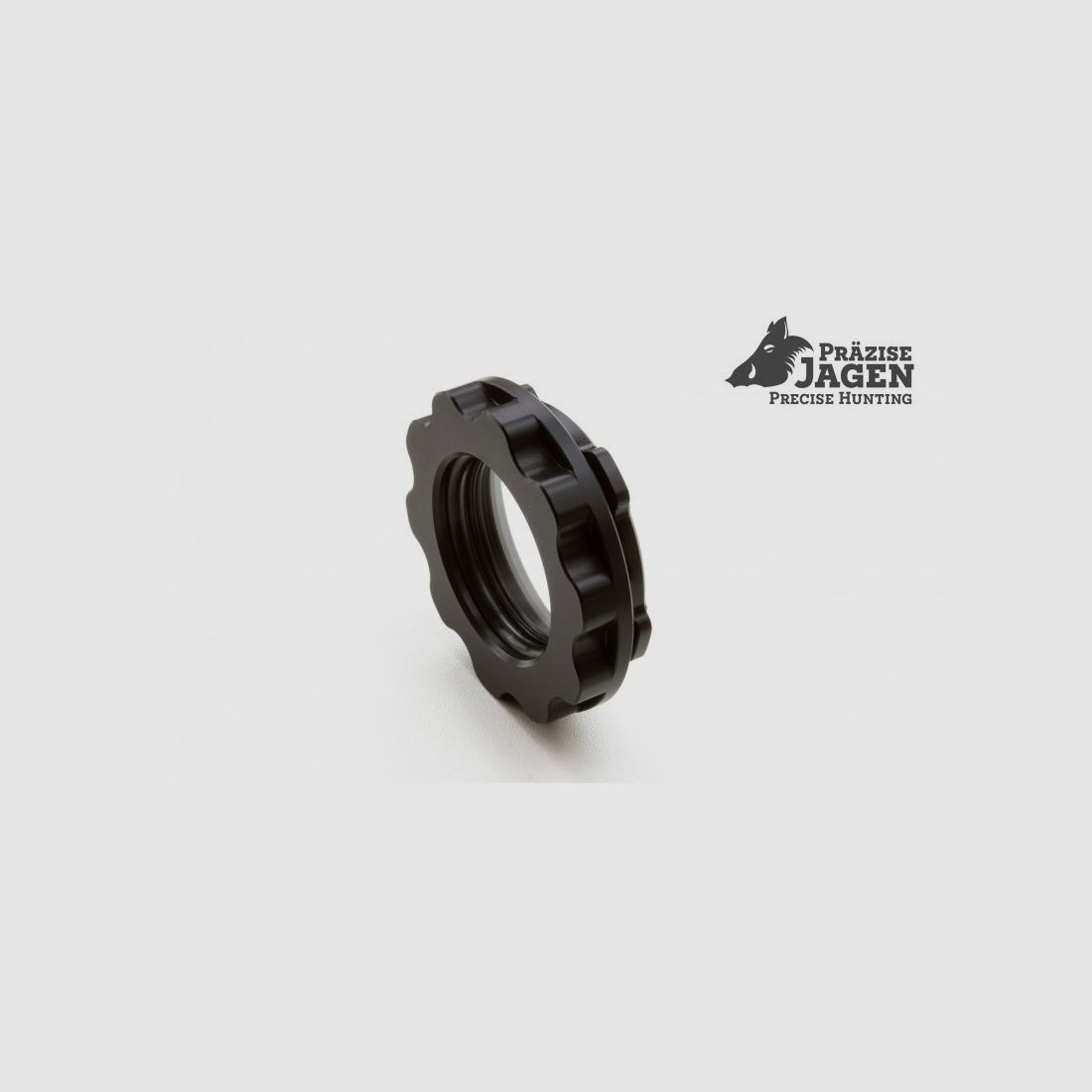 Verschlusskappe Klein mit Glas (Klemmhülsen bis Ø61) für Präzise- Jagen Adapter