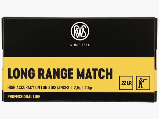 RWS .22LR LONG RANGE MATCH 2.6G 40GR BTE50