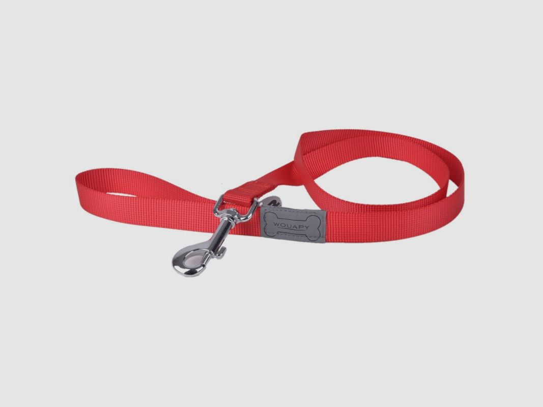 Wouapy Hundeleine Basic Line 25mm x 100cm Schwarz