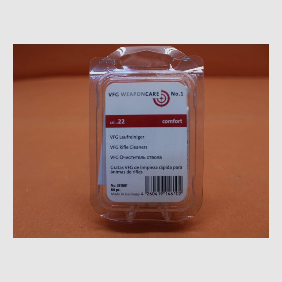 VFG. VFG-Laufreiniger .22 (66813) 80 St. saugfähiger Spezialfilz