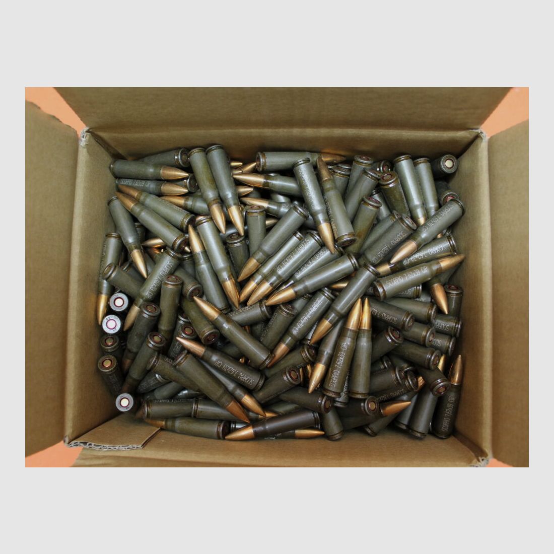 STV Scorpio (Surplus) Patrone 7,62x39 SM (Surplus) 123grs FMJ VE 500 Patronen (Stahlhülse lackiert)/ 8,0g Vollmantel