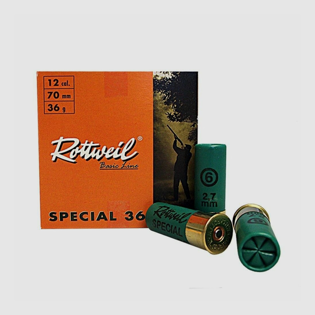 Rottweil Special 36 - 12/70 - 2,7 mm - Schrotpatronen - 25 Stk.