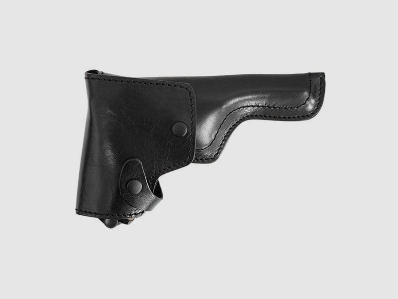 ME-Sportwaffen holster en cuir noir pour pistolet à blanc ME P08