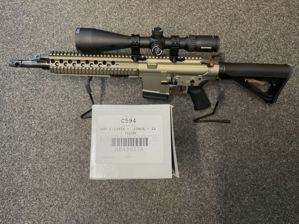 Waffen Burk BR10 308Win 12,5Zoll mit Nightforce Optik 4-14X56 4A