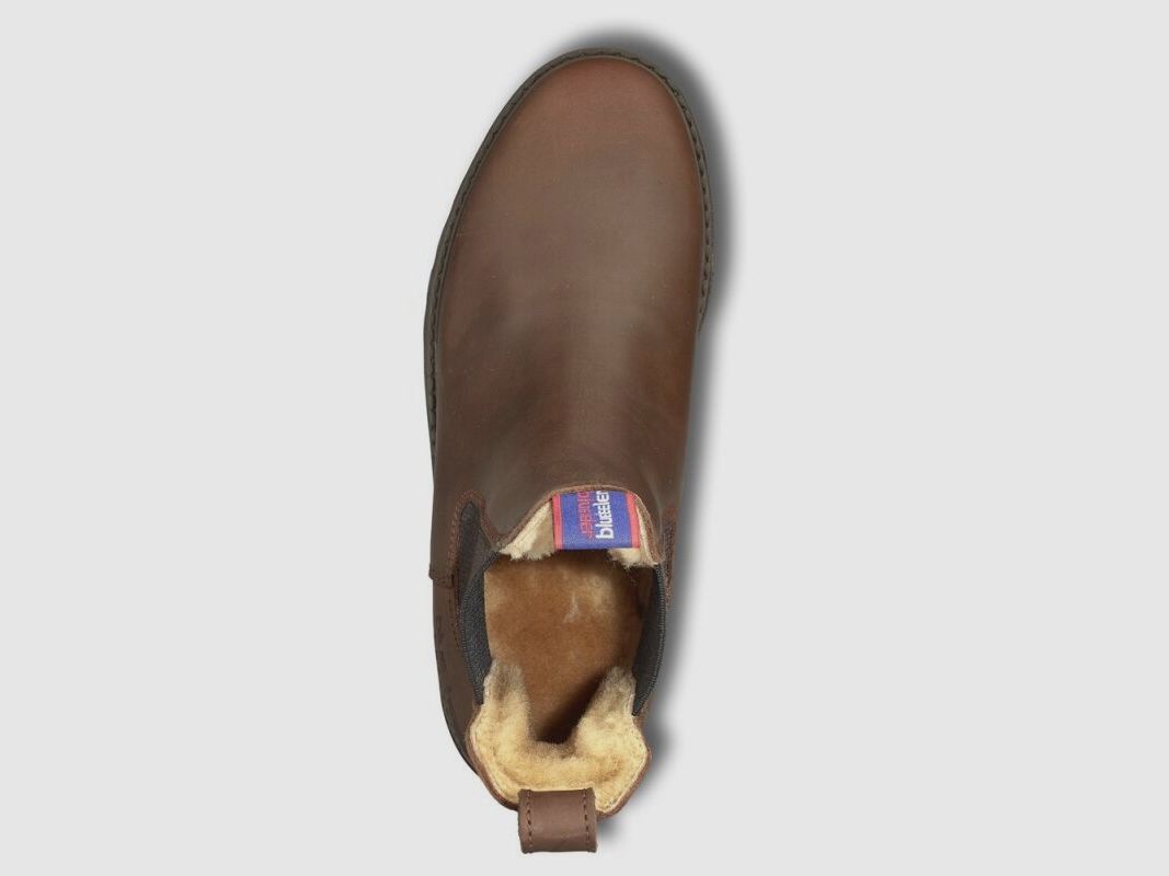 Blue Heeler Chelsea Boots Jackaroo mit Lammfell Braun