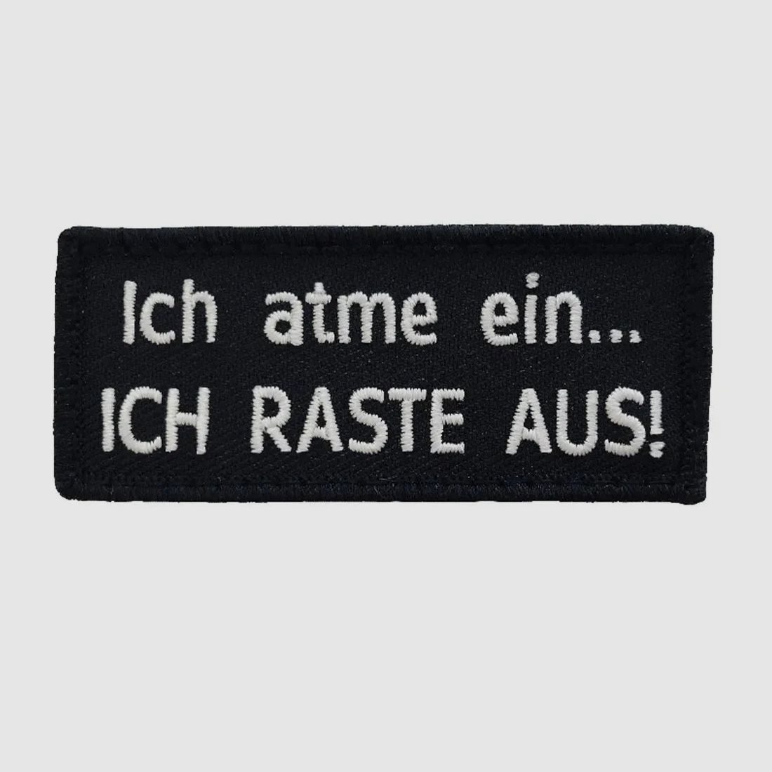 Café Viereck Café Viereck Patch Ich atme ein ich raste aus schwarz weiß