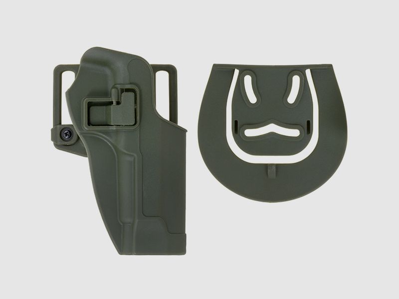Quick-Draw Pistol Holster with Locking Mechanism for M9 - Olive [CS]