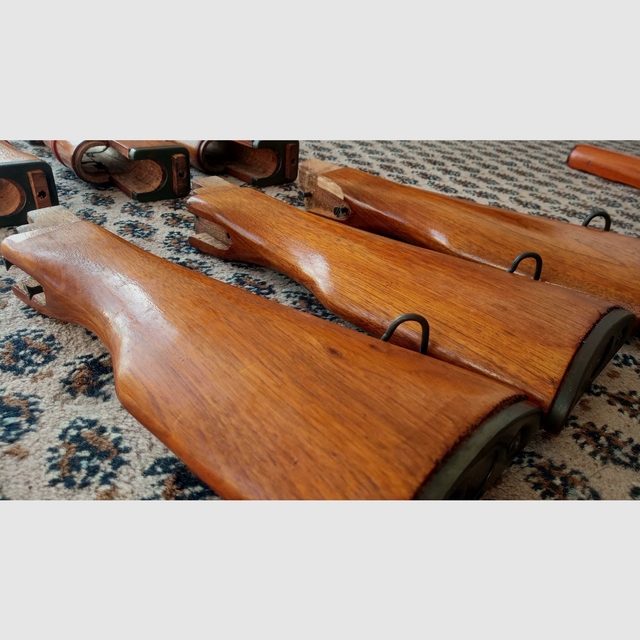 Chinesische Type-56 Schaft-Set aus "Chu-Wood" / Festschaft + Handschutz / Sino AK47  // Norinco SDM Polytech NEDI / Typ 56 