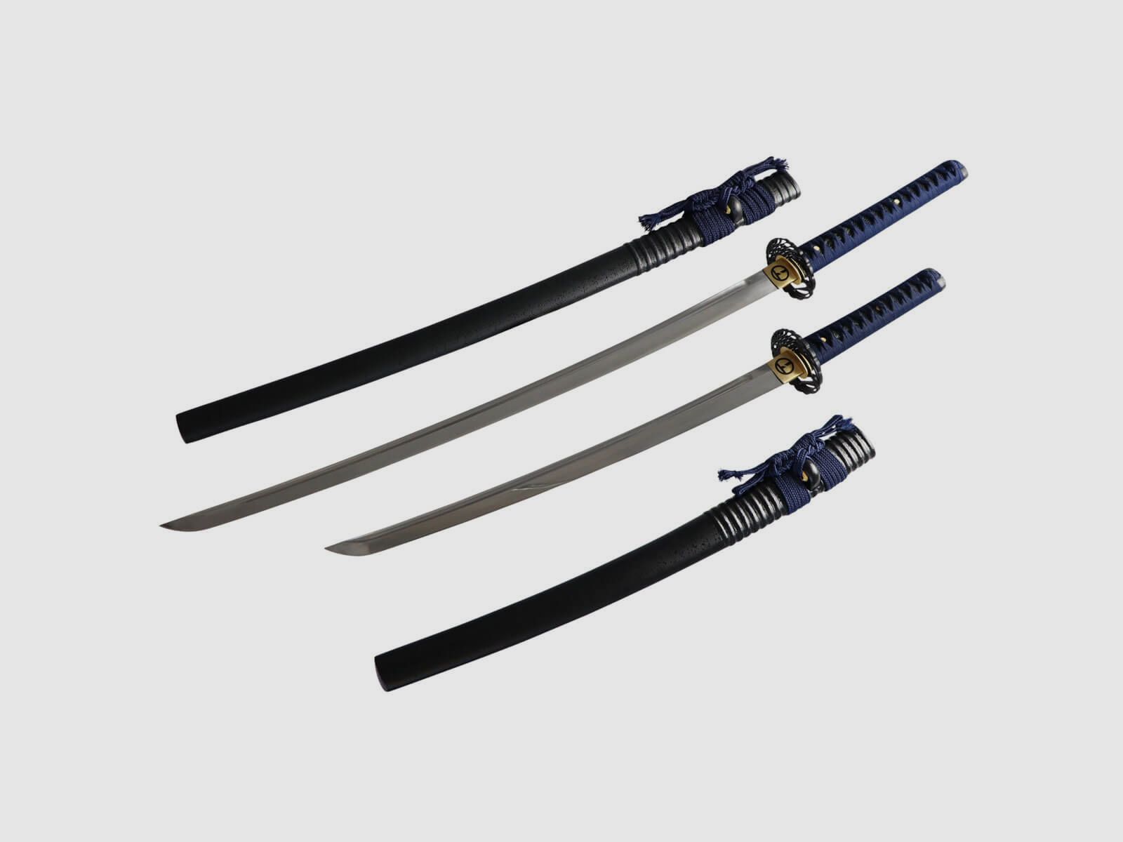 Tsurumaru Daisho Katana Wakizashi mit Sendan Saya und Ishime Lackierung