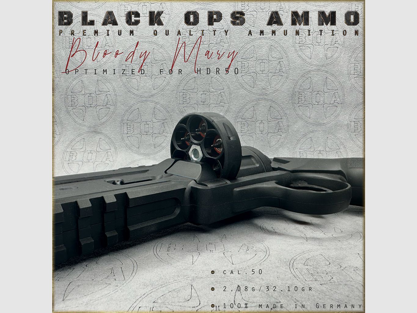 18x + 2 Bloody Mary BLACK OPS AMMO HDR 50 TR cal.50 Munition T4E Umarex HDR50 TR50