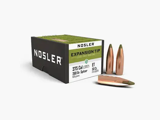 Bleifrei Geschosse Nosler E-Tip 375 cal, dia .375, 260grs