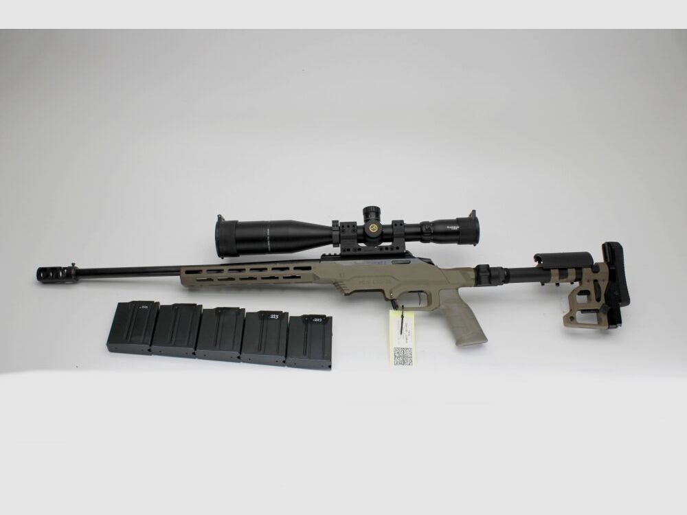 Rep. Rifle Tikka T3X CTR with MDT Stock Timney Trigger, Athlon 5-25x56 Scope .223Rem