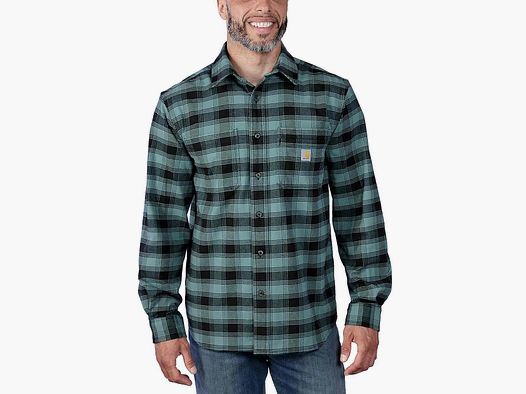CARHARTT RUGGED FLEX™ RELAXED FIT MIDWEIGHT FLANNEL LONG-SLEEVE PLAID SHIRT