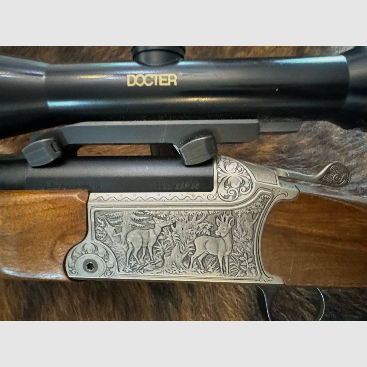 Blaser double rifle BBF 95, 5.6x50R Magnum + 16/70 with Docter 2.5-10x48 M scope, image 5 of 9