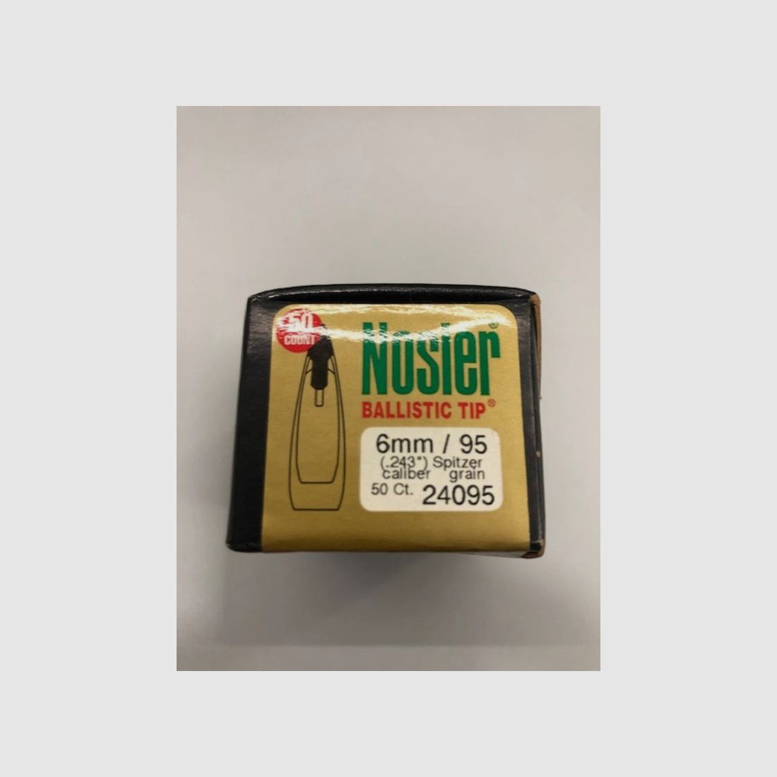 NOSLER BALLISTIC TIP 6MM 95GR QT50, image 1 of 2