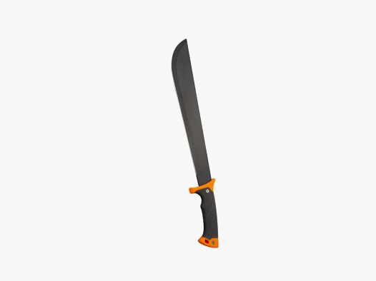 Bolo machete with sheath, ABS handle, orange / black