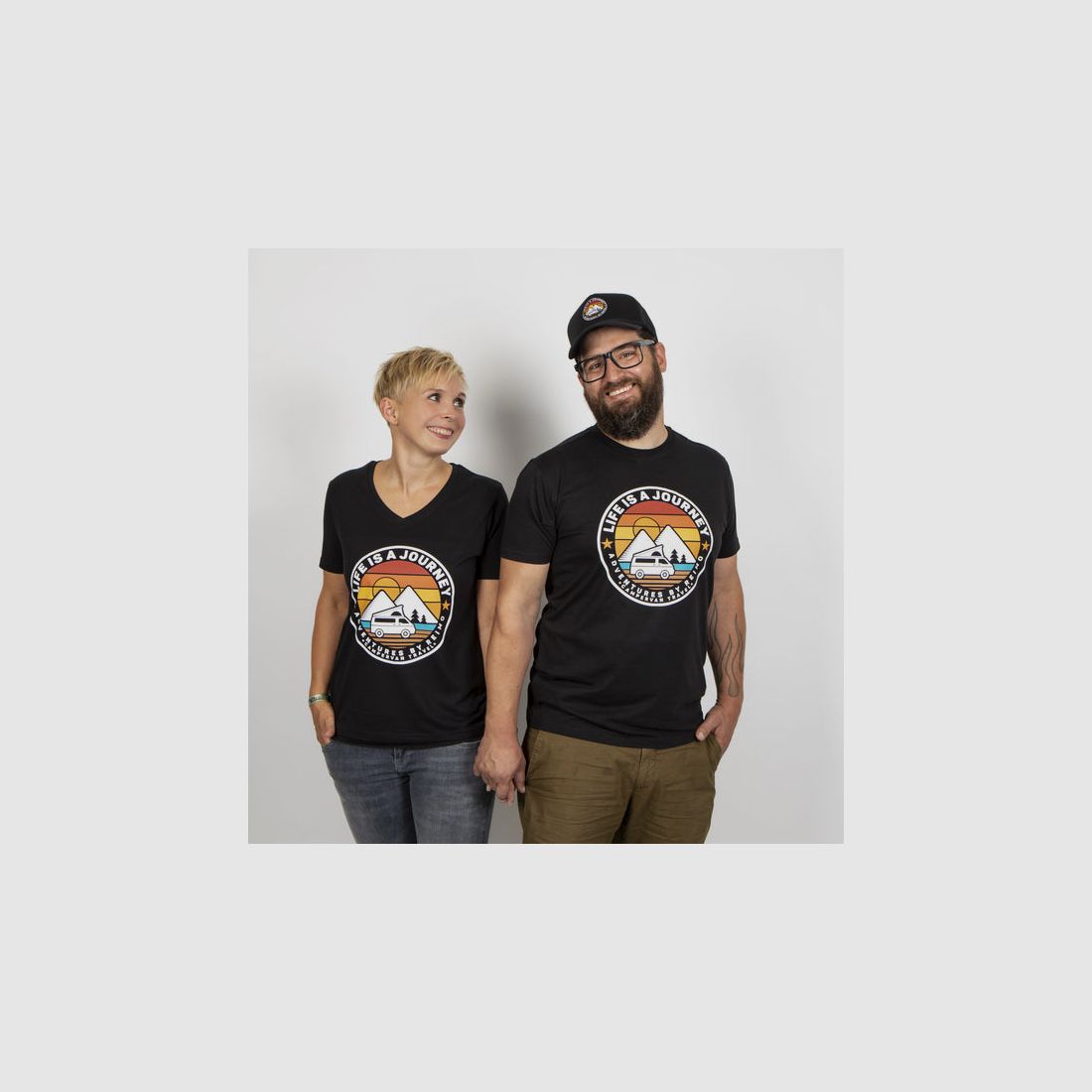 Reimo LIFE IS A JOURNEY Men's T-Shirt – Black, Size L, image 3 of 3