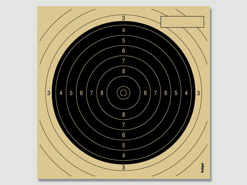 Krüger Kleinkaliber Spiegel 50m à1000 13,5x13,5cm