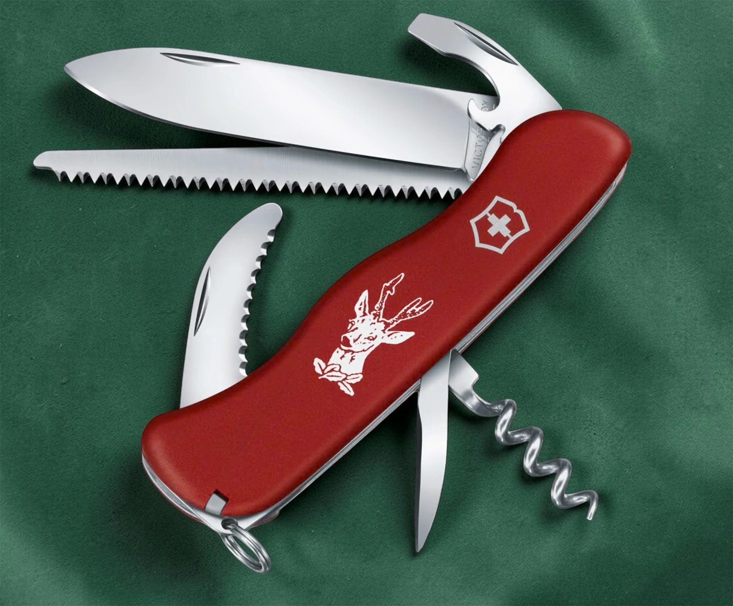 Victorinox Originele Zwitserse Mes Hunter rood