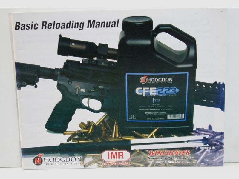 1 x HODGDON Basic Relaoding Manual / Winchester IMR Powder / Ladedaten Buch, Heft > 52 Seiten !