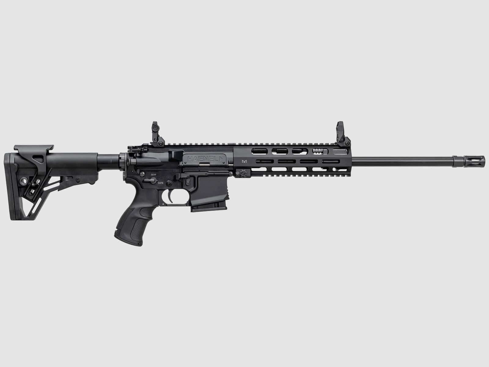 Haenel CR 223 M-LOK Handschutz Lauflänge 423 mm | Matchabzug | Handschutz kurz | Schwarz | sportlich zugelassen, Kal. .223 Rem.
