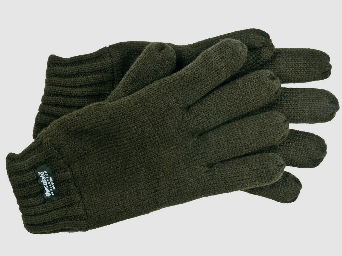 Skogen Strick Finger-Handschuhe  Olive