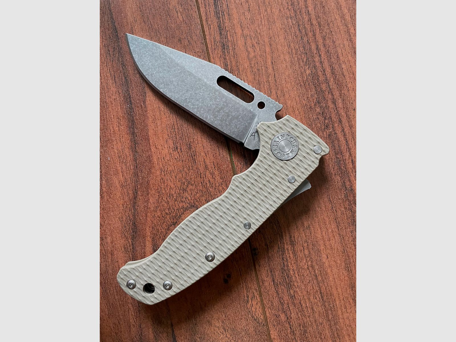 Demko Knives AD20.5 Shark-Lock CPM 3V Clip Point AD205-3V-CTCP Coyote G10