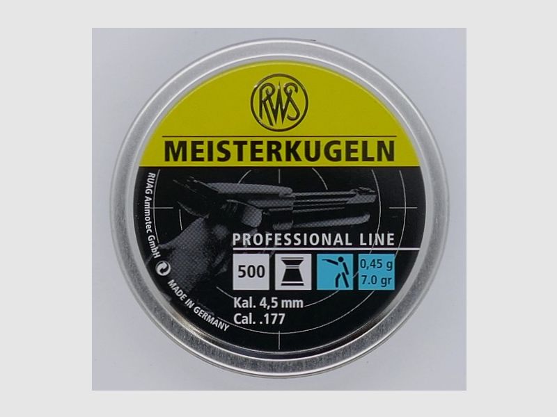 RWS Meisterkugeln Lupi 0,45 500er 4,50mm Diabolo Munition