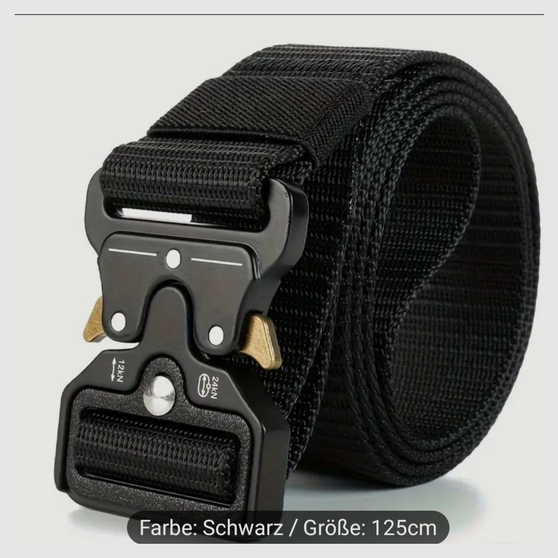 Taktischer Gürtel 125cm schwarz 