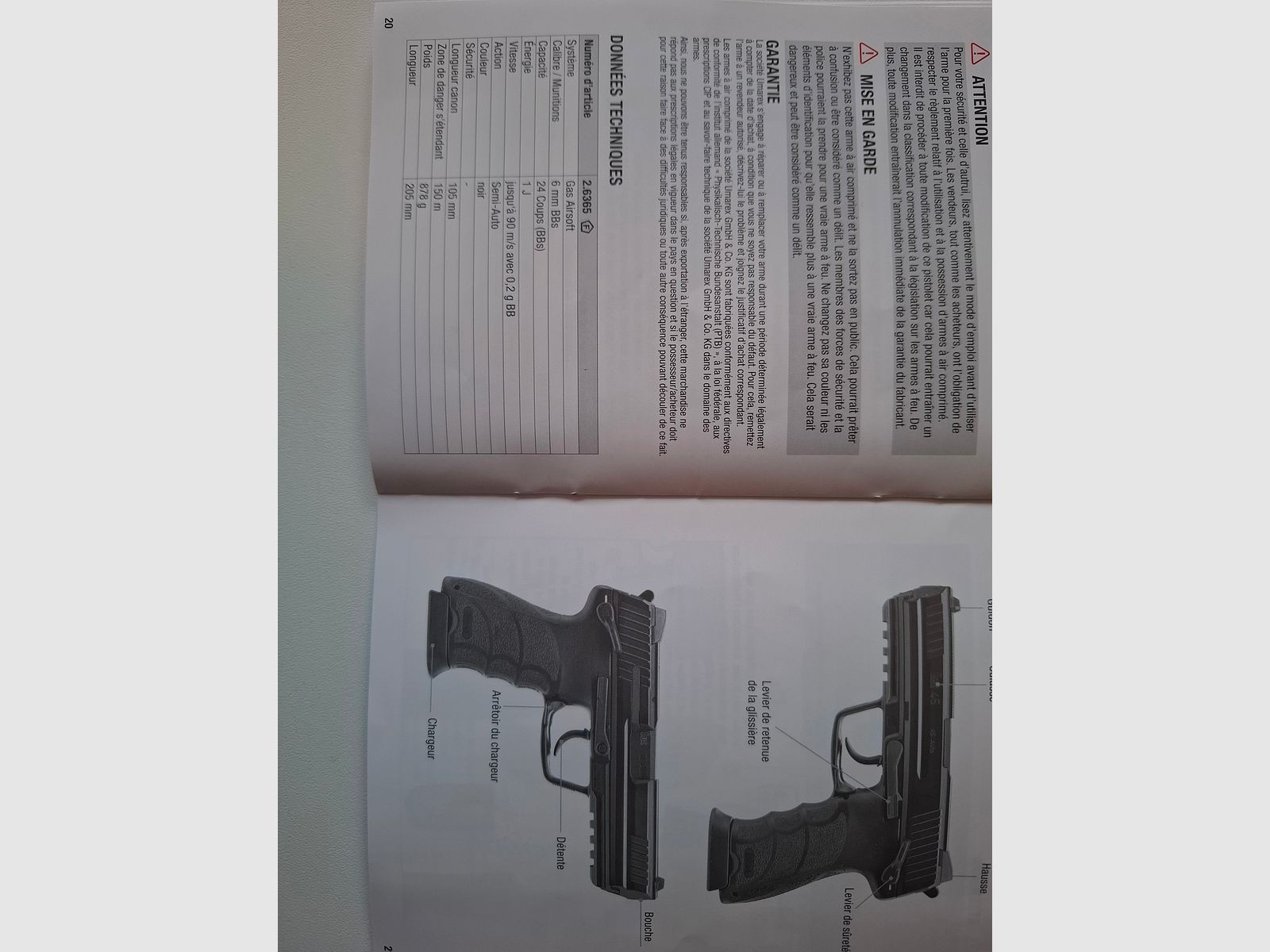 HK 45  Gas Airsoft /cal. 6mm